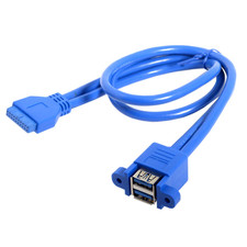 Stackable USB 3.0 Female Panel Type to Motherboard 19Pin 20Pin Header picture