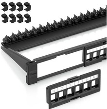 Everest 24 Port Keystone Patch Panel (10-Pack) - Removable 6-Port Panels  picture