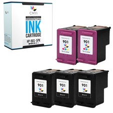 5-Pack Compatible CMYi HP 901 Printer Cartridges Combo Pack for OfficeJet J4535 picture