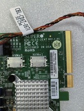 Supermicro AOC-SLG3-2E4T NVMe U.2PCIe Splitter Expansion Adapter/8611-8611 cable picture