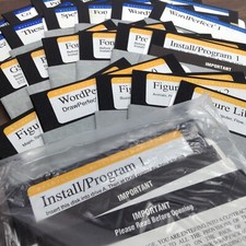 WordPerfect + DrawPerfect  DOS For PC On 5.25