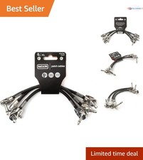Patch Cable 6 in 15 cm 3 Pack Flat Right-Angle Connectors for Musical Instrum... picture