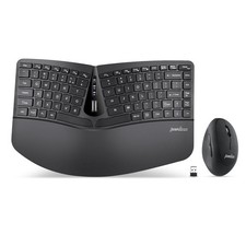 Wireless Mini Ergonomic Keyboard & Vertical Mouse Combo - Adjustable Palm Rest, picture
