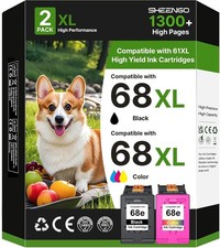 68XL Ink 2-Pack for HP Envy 6155e 6555e 6152e 6552e Black & Color picture