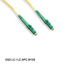 Kentek 9 Ft LC/LC APC OS2 9 /125 Simplex Single-Mode Fiber Optic Cable OFNR picture
