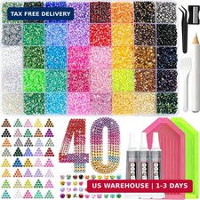 50000Pcs Resin Jelly Rhinestones for Bedazzling kit, 3mm Bedazzler Kits picture