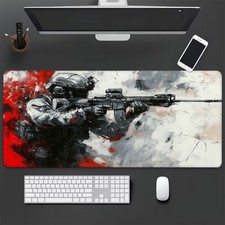 1pc Soldier Rubber Mouse Pad XL XXL Large Gaming Mousepad AntiSlip Stitched Ed picture