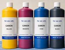 4 x COMPATIBLE UNIVERSAL INK FOR CANON MAXIFY G6020 / 6020 (C-Y-M-K) 4 LITERS picture
