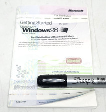Microsoft Windows 98 SE Getting Started Manual Only & Product Key NO DISC picture
