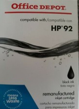 HP 92 ~ Office Depot Brand ~ Inkjet Ink Cartridge ~ Black ~ NIB picture