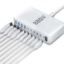 880W USB C Charger Block - 10-Port GaN IV Fast Charging Station for Laptops & Ph picture