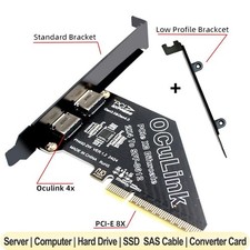PCIe4.0 X8 To Oculink SFF-8611&8612 Adapter Card 2-Port SFF-8612 Expansion Card picture