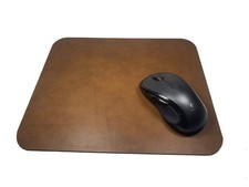 Leather Mouse Pad Work Mat Rustic Brown Top Grain 12 x 10 inches Small,  picture