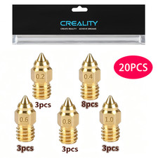 20PCS Creality Brass Nozzles Kit for Ender 3/S1/Pro/V2/Max/Neo, Ender5/Pro/Plus picture