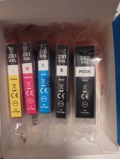 LxTek 280XXL 281XXL Ink Cartridge 5 Pack for Canon TR Series Printers W/Chip. picture