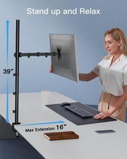Huanuo Hncm9 Desk Monitor Arm Height Adjustable Tilt VESA Mount 13-32” Screen picture