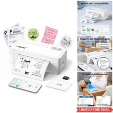 Bluetooth Thermal Label Printer Wireless 4x6 203 DPI Direct Thermal USB PDF picture
