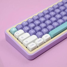 Purple White Cyan MOA Profile Dye Sublimation PBT Keycap Set picture
