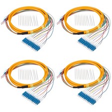 4 PCS LC/UPC Fiber Optic Pigtail 1.2m 12 Strand SingleMode 9/125 Patch Cords picture