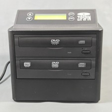 ZipSpin Standalone DVD CD Duplicator 1 to 1 Disc Copy Tower Black Tested picture