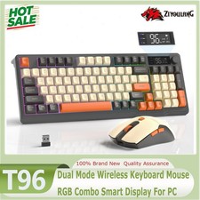 ZIYOULANG T96 Dual Mode Wireless Keyboard Mouse RGB Combo Smart Display For PC picture