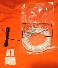 Cat 5e Patch Cord Cable 35ft 100% Copper 350MHz UTP 35 Ft + Mounts & Ties New  picture