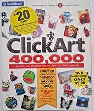 ClickArt 400,000 CD ROM Software for Windows by Broderbund - 4 CD Set, Graphics picture