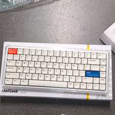 MelGeek O2 Low-Profile 75% Mechanical Keyboard Bluetooth 2.4G Wired, White picture