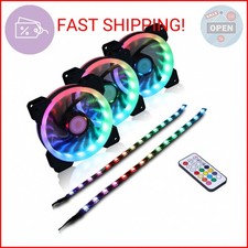 DS 120MM Ring RGB Case Fans with Controller for PC Cases, Computer Case ATX Full picture