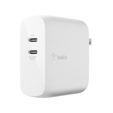 Belkin WCH003DQWH BoostCharge Dual USB-C Power Delivery GaN Wall Charger 68W picture