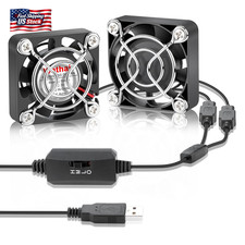 Wathai 2Pcs 40Mm USB Cooling Fan 5V 4010 Mini PC Fan with Speed Controller picture