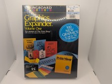 Springboard Graphics Volume 1 for Print Shop Software Apple IIe, IIc, II+ SEALED picture