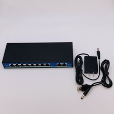 8 Port PoE Switch with 2 Uplink Extend to 250m Unmanaged 120W IEEE 802.3af/at picture