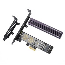 M.2 NVMe PCIe Adapter with Aluminum Heatsink Low Profile Bracket picture
