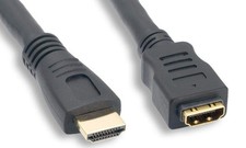 24AWG High Speed HDMI Male to Female Extension Cable CL2 3D Ready 3Ft picture