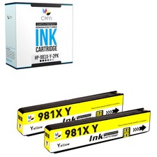 2-Pack Compatible CMYi 981X Yellow Ink for HP PageWide Enterprise Color 556xh picture
