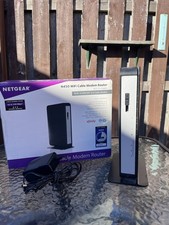 NETGEAR N450 CG3000Dv2 Cable Modem WiFi Router + Extender & Power Adapter picture