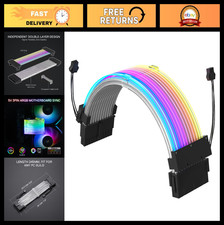 24 Pin ATX ARGB Power Supply Extension Cable for Motherboards - RGB LED, 30cm picture