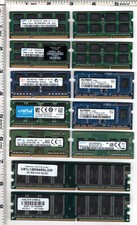 12pcs Vintage Computer & Labtop Memory Crucial Samsung PNY 1-2-4Gb DIMM SODIMM picture