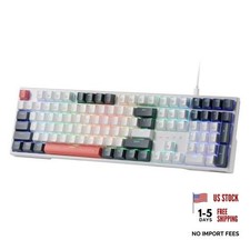 K668 108-Key Hot-Swap Wired RGB Gaming Keyboard, Extra 4 Hotkeys Gemini Eclipse picture