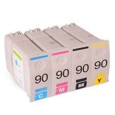 4PC For HP 90 Compatible Ink Cartridge For HP 4000 4500 4020 4520  BK C M Y picture
