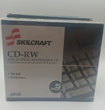 5-pack of Skilcraft CD-RW (Compact Disc-Rewritable) discs. picture