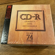 Lot Of 5 Ricoh CD-R Type 74 Recordable 650MB Compact Disc New Sealed picture