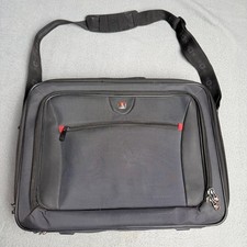 SwissGear Wenger Insight Laptop Messenger Bag Black Gray GA-7439-14 Briefcase picture