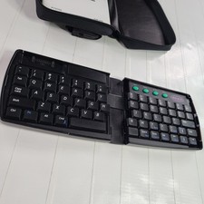 Retro Belkin Wireless Foldable Keyboard f8e464 Pda Ir Infrared Palm Os With Case picture