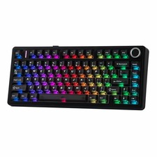 EPOMAKER X Aula F75 Ultra Wireless Mechanical Keyboard and Knob Translucent Blk picture