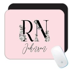 Registered Nurse Personalized : Gift Mousepad Boho Floral Name Nursing picture