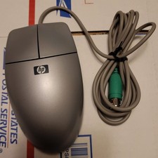 NEW Open Box HP Wired Mouse PS/2 SILVER 5185-2413 Vintage Mouse Hewlett Packard picture