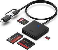 Memory Card Reader,  4In1 USB 3.0 and USB-C to SD Micro SD MS CF Card Reader Ada picture
