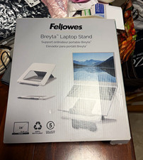Fellowes Breyta Adjustable Foldable Laptop Stand/Riser, White, Fits 14 in picture